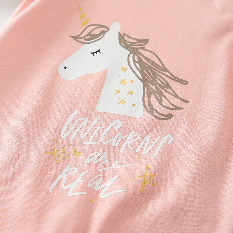 Bright Baby Pink Unicorn Romper