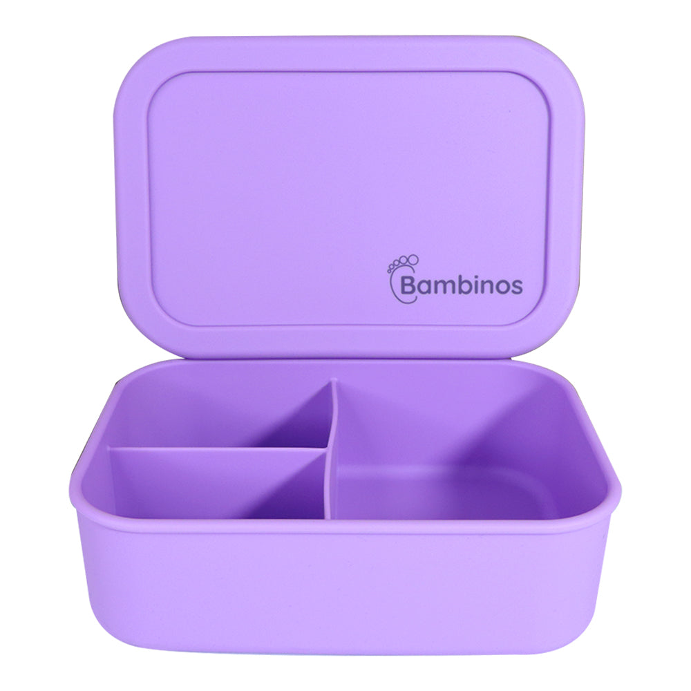 Bambinos Kids Silicone Lunch Box Portable Bento Box Food Storage School Container