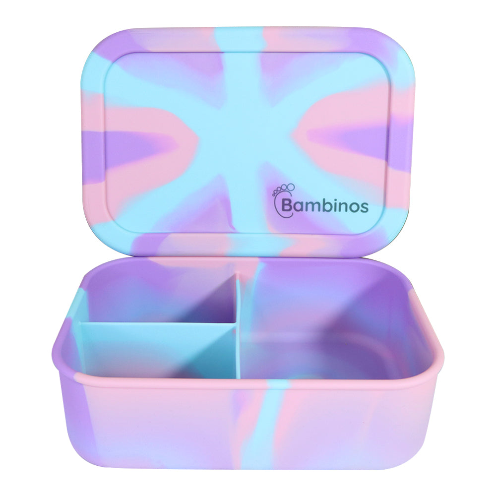 Bambinos Kids Silicone Lunch Box Portable Bento Box Food Storage School Container