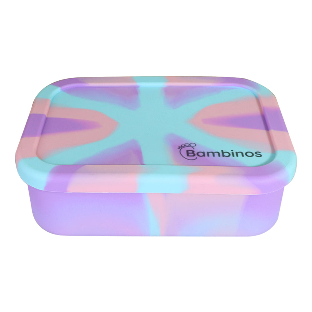 Bambinos Kids Silicone Lunch Box Portable Bento Box Food Storage School Container