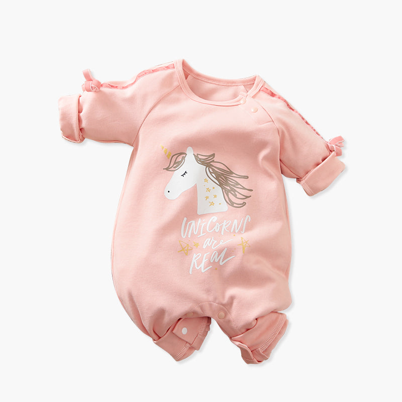 Bright Baby Pink Unicorn Romper