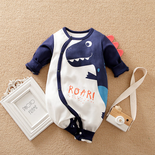 Blue Dinosaur Baby Suit Romper