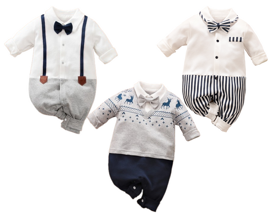 Baby Romper Gift Set Baby boy Gentleman suits -3