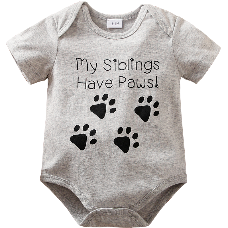 Paws print baby Romper