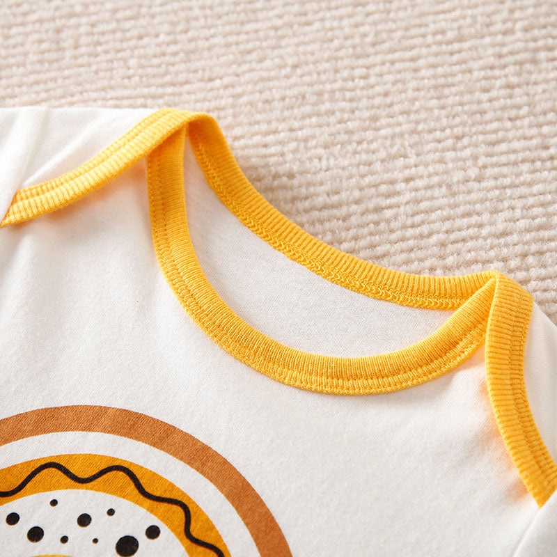 Yellow MAMA print Romper Babysuit