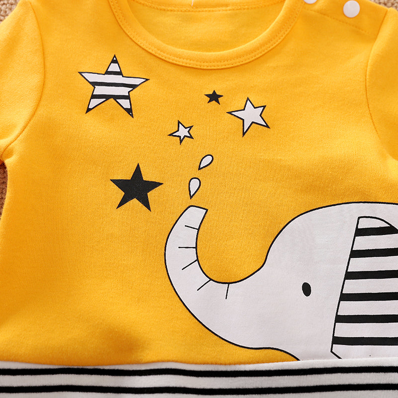 Yellow Elephant Babysuit Romper